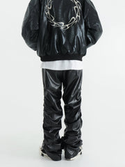 Crinkled Leather Parachute Pants - COPPING THREADS - CHICISLAND