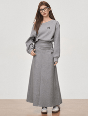 Cropped Cinched Waist Off - Shoulder Sweatshirt Suits - COPPING THREADS - WES1
