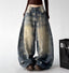 Star-Print Wide-Leg Jeans