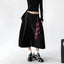 Black pleated culottes with tie front - CT6273