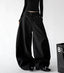 Black star-studded wide-leg trousers front view - CT6277