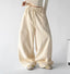 Cream seamed wide-leg pants front alt - CT66305