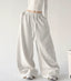 White Gray wide-leg pants angled front - CT66310