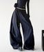 Lightweight Cargo Wide-Leg Pants - CT7853 - Navy product view 1