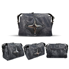 CULTIVATOR Snake Pattern Shoulder Bag Black - COPPING THREADS - CULTIVATOR