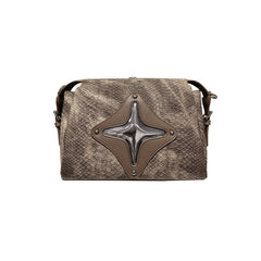 CULTIVATOR Snake Pattern Shoulder Bag Brown - COPPING THREADS - CULTIVATOR