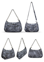 CULTIVATOR Tie - dye Denim Shoulder Bag - COPPING THREADS - CULTIVATOR