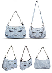 CULTIVATOR Tie - dye Denim Shoulder Bag - COPPING THREADS - CULTIVATOR