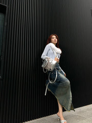 CULTIVATOR Y2K Pink Crocodile Pattern Mini Shoulder Bag - COPPING THREADS - CULTIVATOR