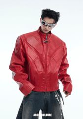 Cyberpunk Armor - Inspired Deconstructed PU Leather Jacket - COPPING THREADS - ArguE CulturE