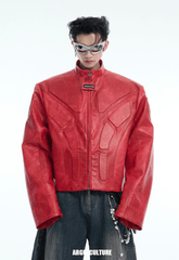 Cyberpunk Armor - Inspired Deconstructed PU Leather Jacket - COPPING THREADS - ArguE CulturE