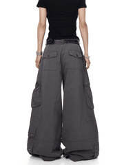 Deconstructed Multi - Pocket Wide - Leg Cargo Pants - COPPING THREADS - CT Select