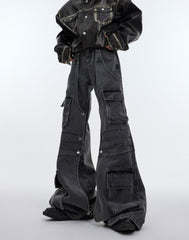 Deconstructed Oversized Pockets Wide - Leg Denim - COPPING THREADS - ArguE CulturE