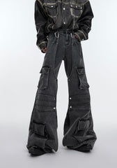 Deconstructed Oversized Pockets Wide - Leg Denim - COPPING THREADS - ArguE CulturE