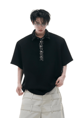 Deconstructed Safety Pin Polo Shirt - COPPING THREADS - ArguE CulturE