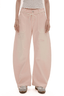 Detachable Drawstring Peach Pink Wide - Leg Pants - COPPING THREADS - MOROMORO