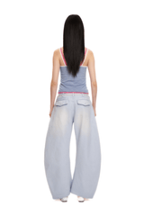 Detachable Rope Vintage Distressed Wide - Leg Pants - COPPING THREADS - MOROMORO