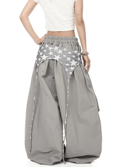 Detachable Skirt Flap Layered Wide - Leg Pants - COPPING THREADS - CT Select