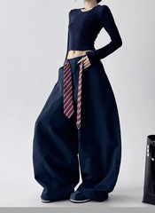 Detachable Tie Belt Wide - Leg Trousers - COPPING THREADS - CT Select