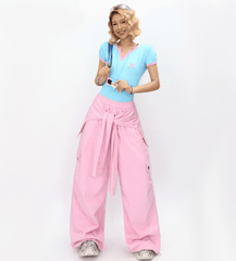 Detachable Tie - Waist Cargo Pants - COPPING THREADS - Yokuku