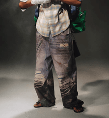 Digital Print Camouflage 3D Layered Faux Two - Piece Denim - COPPING THREADS - TRECLUB