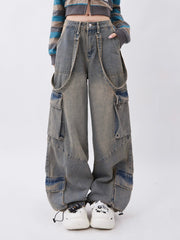 Distressed Roomy Pockets Denim - COPPING THREADS - RAYOHOPP