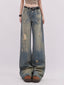 Distressed Straight Denim - COPPING THREADS - RAYOHOPP