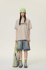 Distressed Straight - Leg Denim Shorts - COPPING THREADS - CATTEE