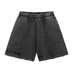 Distressed Wax - Dyed Heavyweight Cotton Shorts - COPPING THREADS - CT Basics