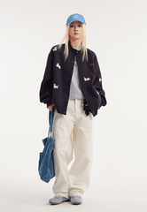 Dog Embroidered Button - Front Sweatshirt Jacket - COPPING THREADS - CATTEE