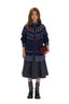 Dual Zippers Snowflake Hand - Embroidered Pearl Wool Cardigan - COPPING THREADS - MOROMORO