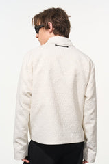 Embossed Jacquard Collar Zip - up Jacket - COPPING THREADS - Harsh and Cruel