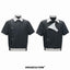 Embroidered Asymmetric Stripe Shirt Set - COPPING THREADS - Argue Culture