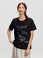 Embroidered Beaded Lettering Graphic Tee - COPPING THREADS - RAPPEYE