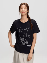 Embroidered Beaded Lettering Graphic Tee - COPPING THREADS - RAPPEYE