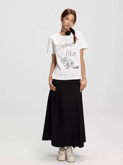 Embroidered Beaded Lettering Graphic Tee - COPPING THREADS - RAPPEYE
