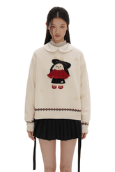 Embroidered Bunny Wool Sweater - COPPING THREADS - MOROMORO