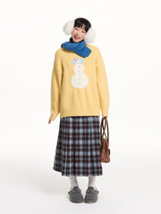 Embroidered Snowman Jacquard Crewneck Sweater - COPPING THREADS - CT Select