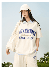 Faux Layered Striped Collar Polo Tee - COPPING THREADS - Harsh and Cruel