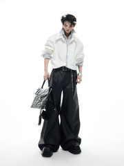 Faux Layered Striped Contrast Panel Shirt - COPPING THREADS - ArguE CulturE