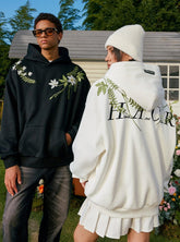 Floral Embroidered Oversized Hoodie - COPPING THREADS - Harsh and Cruel