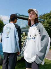 Floral Embroidery Jersey Long Sleeve Tee - COPPING THREADS - Harsh and Cruel