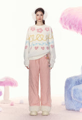 Floral Heart Jacquard Crewneck Sweater - COPPING THREADS - AYF