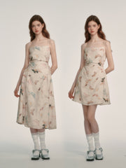 French Style Butterfly Print Cami Dress - COPPING THREADS - SUNSETPARK