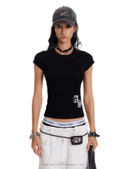 Gothic Cross Graphic Slim Fit Tee - COPPING THREADS - 0123Start