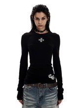 Gothic Cross Slim Fit Long Sleeve Tee - COPPING THREADS - 0123Start