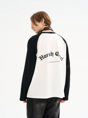 Gothic Letter Logo Drop Shoulder Long Sleeve Tee - COPPING THREADS - Harsh and Cruel