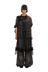 Gradient Plaid Rhinestone Shirt - COPPING THREADS - MOROMORO