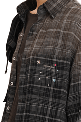 Gradient Plaid Rhinestone Shirt - COPPING THREADS - MOROMORO
