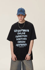 Graffiti Letter Print Tee - COPPING THREADS - CATTEE